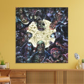 Zombies Attack (Zombie Horde) Canvas Afdruk (Insitu (Woonkamer))