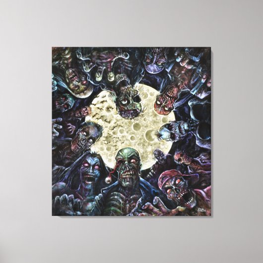 Zombies Attack (Zombie Horde) Canvas Afdruk (Voorkant)