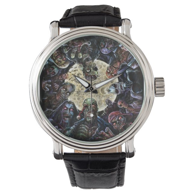 Zombies Attack (Zombie Horde) Horloge (Voorkant)