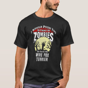 Zombies Draad Fox Terrier Griezelen Halloween T-shirt