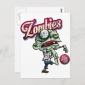 Zombies eten Brains Briefkaart (Voorkant / Achterkant)