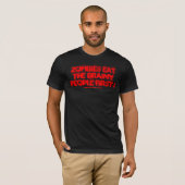 ZOMBIES ETEN EERST DE HERNIEUWDE MENSEN! T-SHIRT (Voorkant volledig)