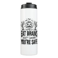 Zombies Eten Hersenen Grappige Halloween Vector On