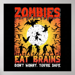 Zombies Eten Hersenen Poster
