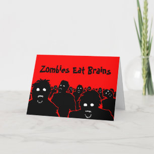 Zombies eten Wenskaart van hersenen Kaart
