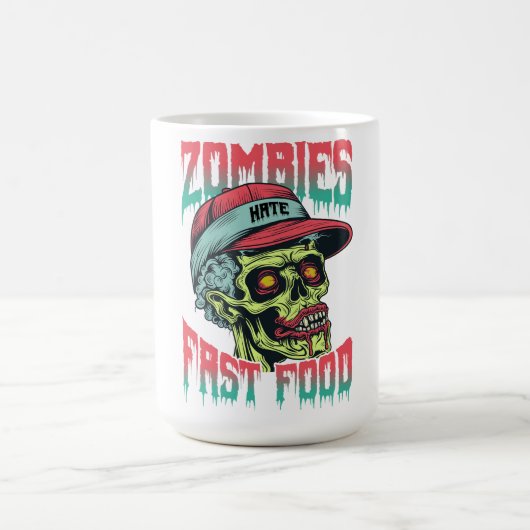 Zombies Fast Food Mug | Funny Horror Coffee Cup Koffiemok (Center)