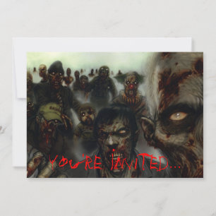 Zombies Halloween Invitation Kaart