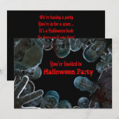 Zombies Halloween Party Invitation (Devant / Derrière)