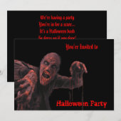 Zombies Halloween Party Invitation (Devant / Derrière)