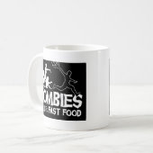 Zombies-Hate-Fast-Food-Black Koffiemok (Voorkant links)