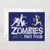 Zombies HATE Fast Food Briefkaart (Voorkant / Achterkant)