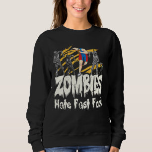Zombies hate Fast Food I Halloween Running Trui