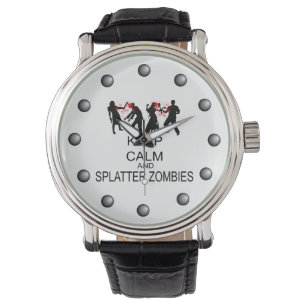 Zombiës houden kalk- en platter horloge