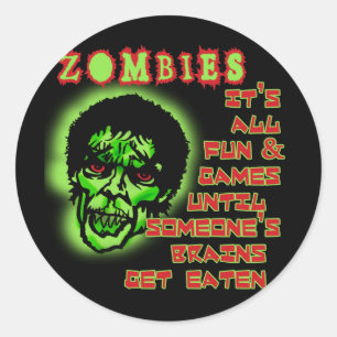 Zombies Humor Ronde Sticker