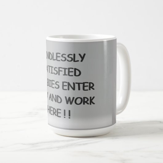 Zombies inconscient satisfait café Mug (Devant droit)