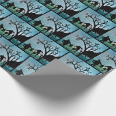 Zombies komen op in de begraafplaats cadeaupapier (Hoek)