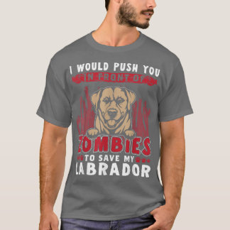 Zombies om mijn labrador Funny Halloween Dog te re T-shirt
