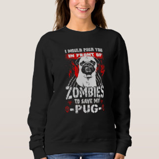 Zombies om mijn Pug-hond te redden Halloween Trui