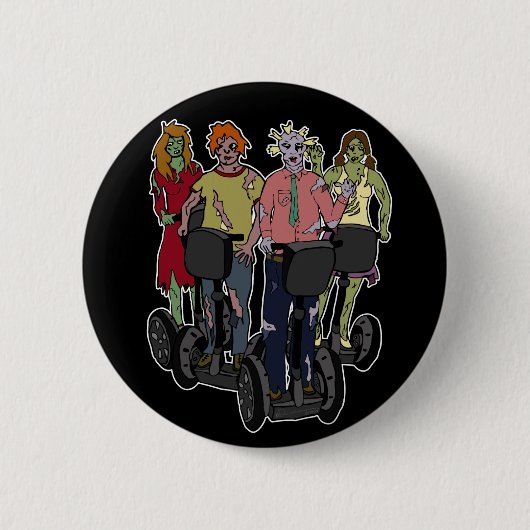 Zombies op Segways 2, knop Ronde Button 5,7 Cm (Voorkant)