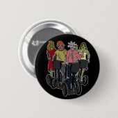 Zombies op Segways 2, knop Ronde Button 5,7 Cm (Voorkant /achterkant)