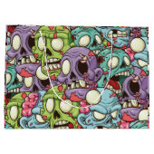 Zombies Pattern Halloween Groot Cadeauzakje (Achterkant)