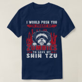 Zombies redden mijn sjiitische Tzu Funny Halloween T-shirt (Design voorkant)