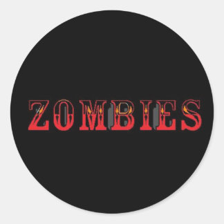 Zombies Ronde Sticker