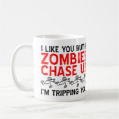 Zombies Tripping Funny Mug Koffiemok (Links)