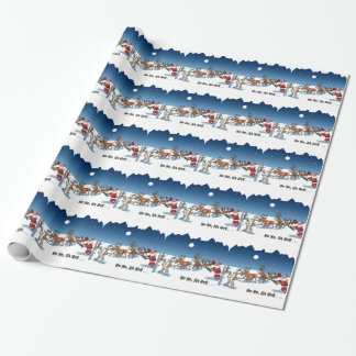 Zombies vallen Santa Gift Wrap aan Cadeaupapier