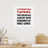Zombies Video Games Poster (Keuken)