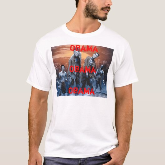 Zombies voor Obama T-shirt (Voorkant)