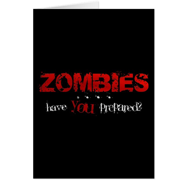 Zombies : Vous êtes-vous préparés ? (Devant)