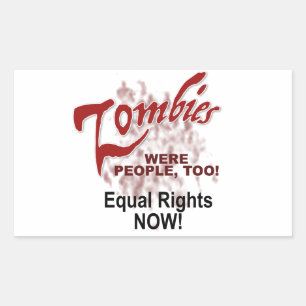 zombies waren ook mensen rechthoekige sticker