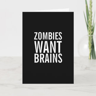 Zombies willen hersens, je bent veilig leuk Wenska Kaart