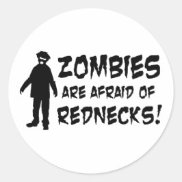 Zombiës zijn bang voor sequentie ronde sticker