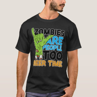 Zombies zijn mensen biertijd te Drink Zombie Hall T-shirt