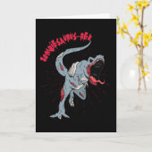 Zombiesaurus Rex Zombie Dino Kaart (Gele Bloem)