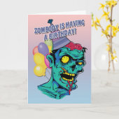 Zombody possède une carte Zombie anniversaire avec (Fleur jaune)