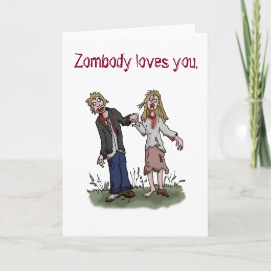 Zombody t'aime - Carte de voeux zombie pour la Sai (Devant)