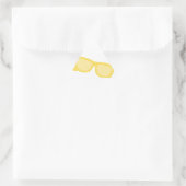 Zombril gele hipster bril driehoek sticker (Tas)