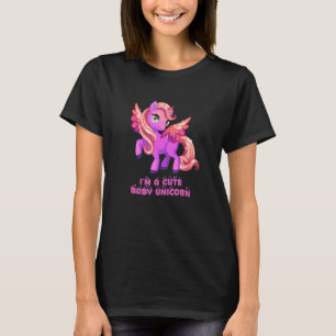 Zomdag ben ik een Cute Baby Unicorn Roze Kleur T-shirt