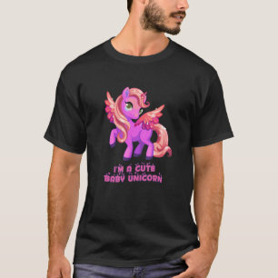Zomdag ben ik een Cute Baby Unicorn Roze Kleur T-shirt
