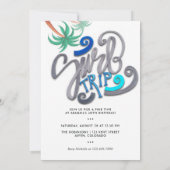 Zomdag Surf Beach Vacation Birthday Kaart (Achterkant)