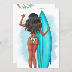 Zomdag Surf Beach Vacation Birthday Party Invitati Kaart