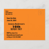 Zomer 16e verjaardag Red de datum Aankondigingskaart (Achterkant)