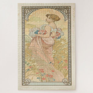 Zomer 1900: Een Art Nouveau van Mucha Legpuzzel