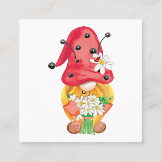 zomer 1 vierkante visitekaartje (Voorkant)