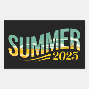 Zomer 2025 rechthoekige sticker