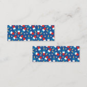 Zomer 4 juli Patriottische Popsicles Bladwijzer Mini Visitekaartje (Voorkant / Achterkant)