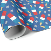 Zomer 4 juli patriottische populaties cadeaupapier (Rol Hoek)